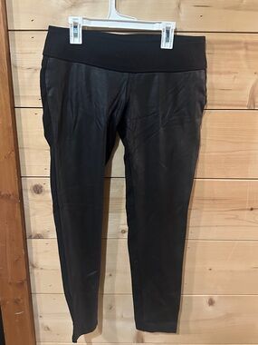 Black Celebrity Pink Faux Leather Pants,